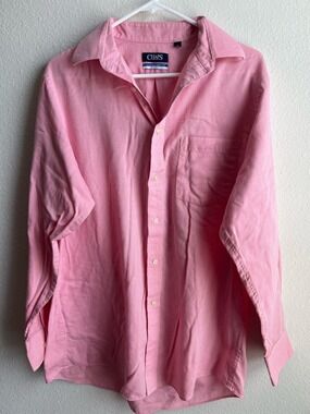 Chaps Men’s Pink Long-Sleeve Button-Down Shirt